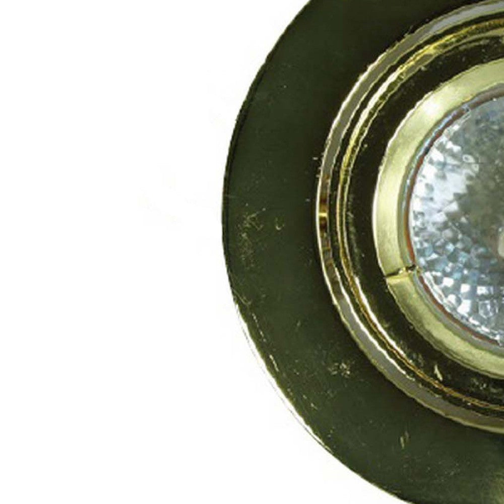 4 Inch 12V Round Ceiling Light with Metal, Antique Brass - BM272354