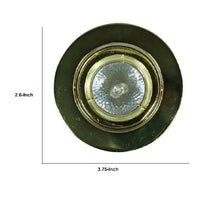 4 Inch 12V Round Ceiling Light with Metal, Antique Brass - BM272354