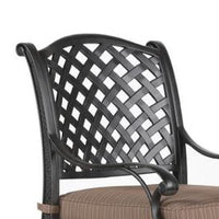 49 Inch Zoe Swivel Outdoor Bar Stool, Set of 2, Black and Brown - BM272439