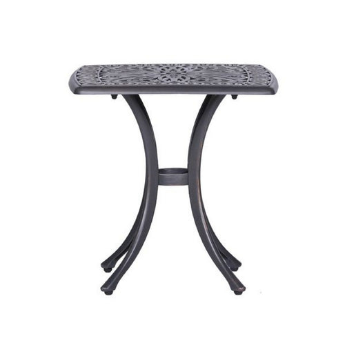 21 Inch Arbor Metal End Table with Curved Legs, Gunmetal Gray - BM272969