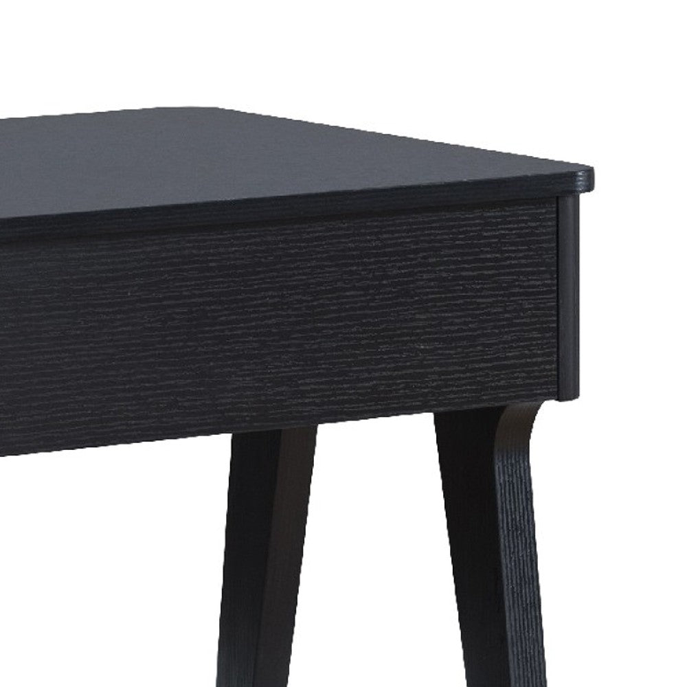 22 Inch Edward End Table with Lift Top and Bottom Shelf, Black - BM273002