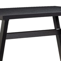 47 Inch Ethan Collection Wood Dining Table, V Shaped Legs, Trestle, Dark Brown - BM273022