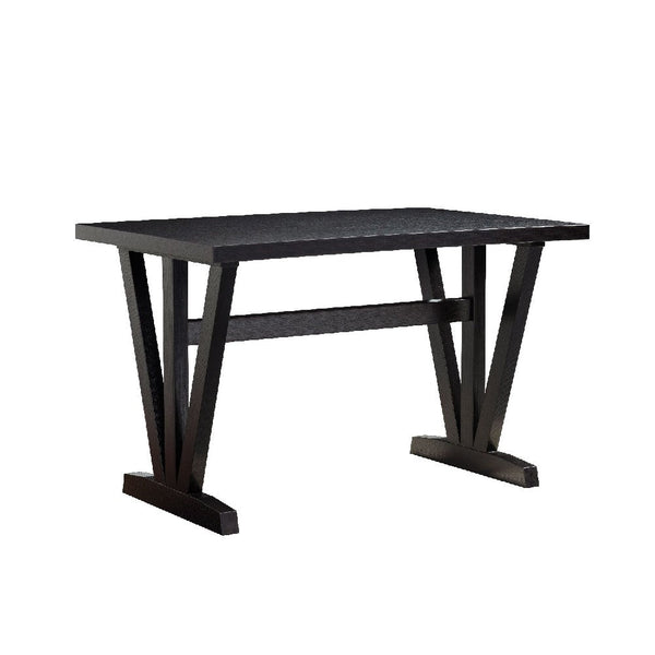 47 Inch Ethan Collection Wood Dining Table, V Shaped Legs, Trestle, Dark Brown - BM273022