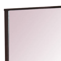 Fang 50 Inch Rectangular Dresser Mirror, Wood Frame, Dark Cherry Brown - BM273439