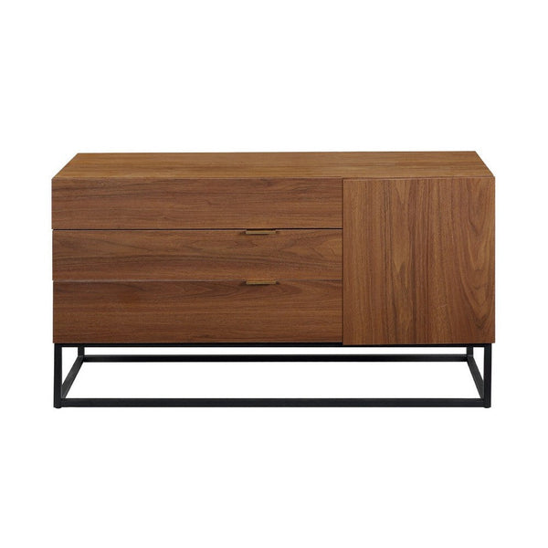 Lyla 47 Inch Wood Console Sideboard Table, 3 Drawer, Cabinet, Brown - BM274657