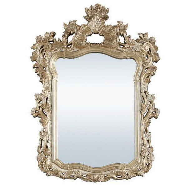 56 Inch Wall Mirror, Ornate Carving, Champagne Gold - BM275049