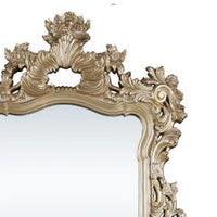 56 Inch Wall Mirror, Ornate Carving, Champagne Gold - BM275049