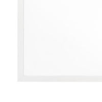 40 Inch Wall Mirror, Sleek Square Wood Frame, White - BM275059