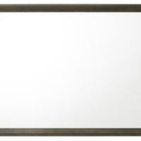 45 Inch Solid Wood Mirror, Rectangular, Landscape, Rustic Gray - BM275077