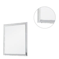 Tyra 39 Inch Wall Mirror, Rectangular Wood Frame, White - BM275523