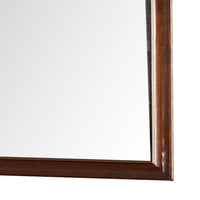 44 Inch Wall Mirror, Molded Trim, Rectangular Wood Frame, Cherry Brown - BM276345