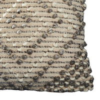 18 Inch Decorative Throw Pillow Cover, Textured Diamonds, Gray, Beige - BM276712