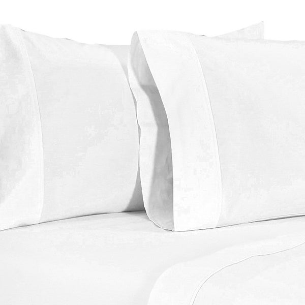 Matt 4 Piece California King Bed Sheet Set, Soft Organic Cotton, White - BM276835