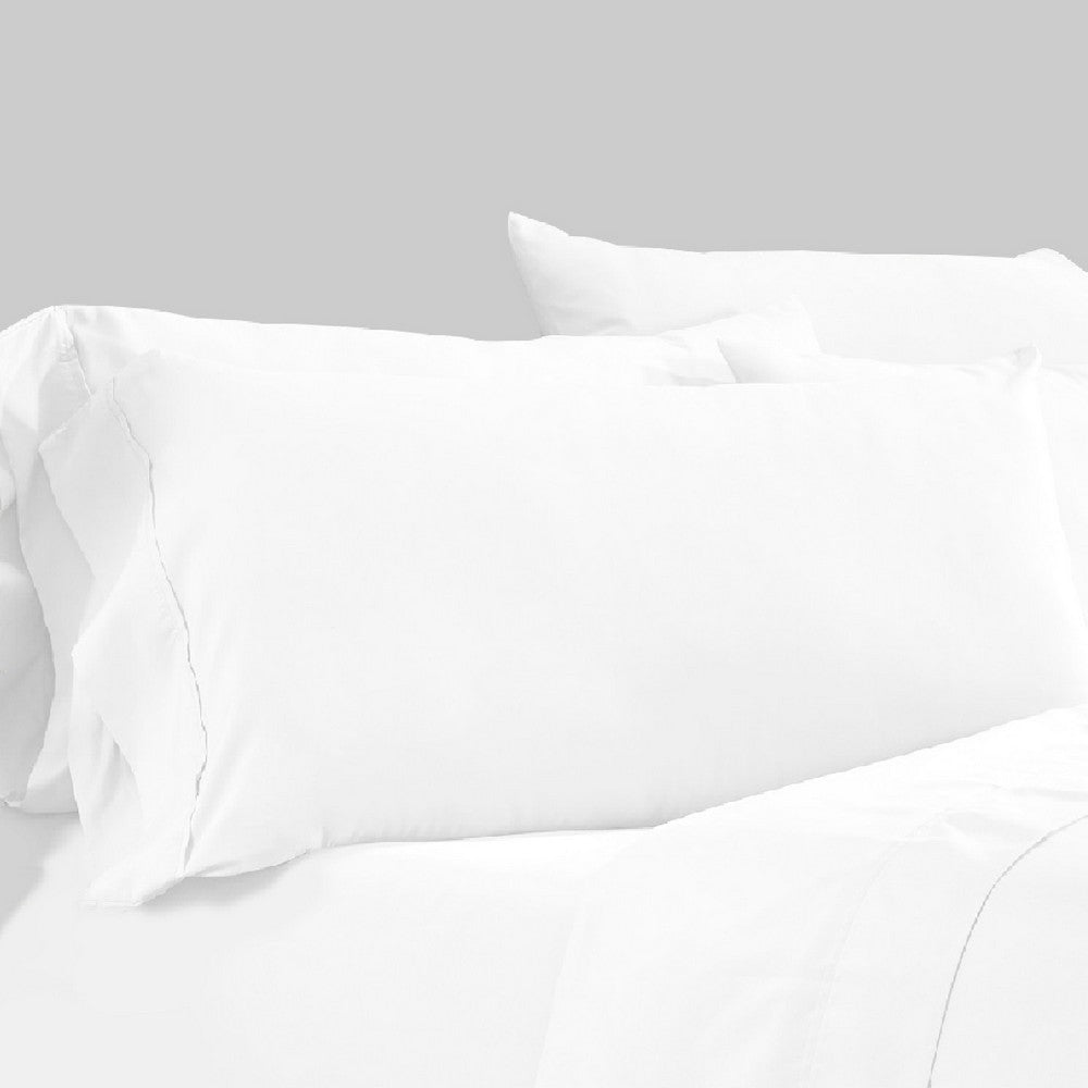 Minka 4 Piece Twin Bed Sheet Set, Soft Antimicrobial Microfiber, White - BM276840