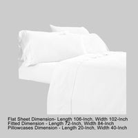 Minka 6 Piece California King Bed Sheet Set, Soft Microfiber, White - BM276844