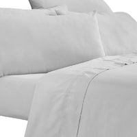 Minka 6 Piece Full Bed Sheet Set, Soft Antimicrobial Microfiber, Gray - BM276846