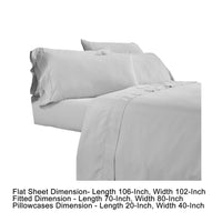 Minka 6 Piece King Bed Sheet Set, Soft Antimicrobial Microfiber, Gray - BM276848