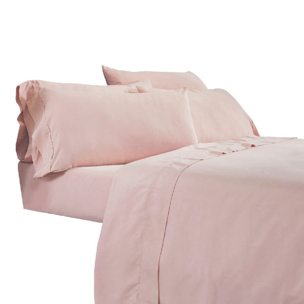 Minka 6 Piece Full Bed Sheet Set, Soft Antimicrobial Microfiber, Pink - BM276856