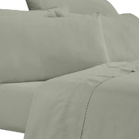 Minka 6 Piece King Bed Sheet Set, Soft Antimicrobial Microfiber, Green - BM276868