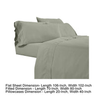 Minka 6 Piece King Bed Sheet Set, Soft Antimicrobial Microfiber, Green - BM276868