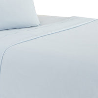 Matt 4 Piece California King Bed Sheet Set, Soft Organic Cotton, Light Blue - BM276880