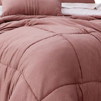 Alice 6 Piece Twin Comforter Set, Reversible, Soft Rose By The Urban Port - BM276991