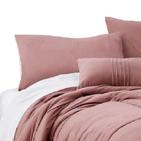 Alice 8 Piece Queen Comforter Set, Reversible, Soft Rose By The Urban Port - BM276993