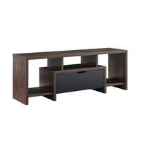 Elle 60 Inch TV Media Entertainment Console, 3 Compartments, Drawer, Walnut - BM279026