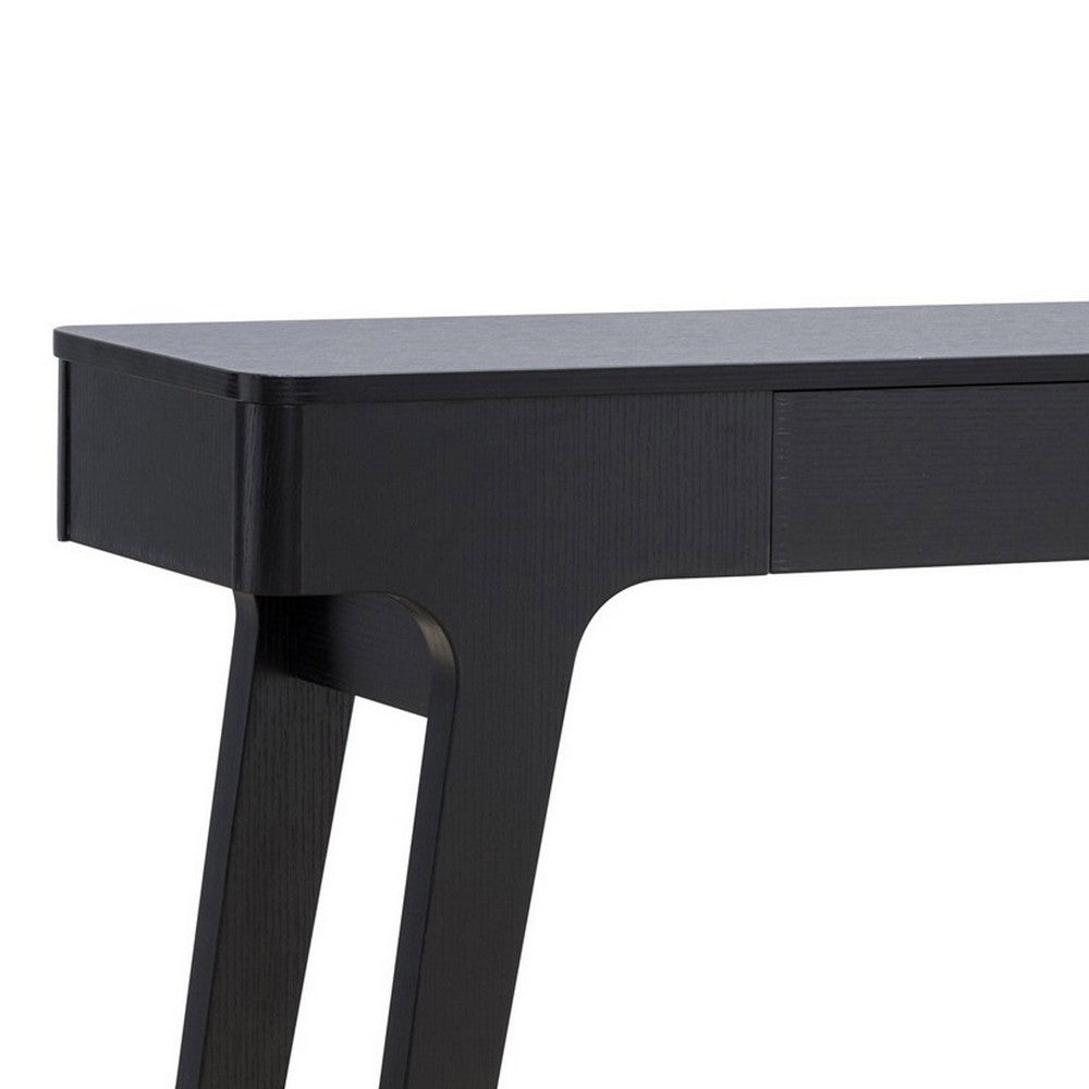 Lue 47 Inch Wood Console Sofa Table, 1 Drawer, Bottom Shelf, Black - BM279034