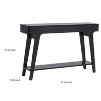 Lue 47 Inch Wood Console Sofa Table, 1 Drawer, Bottom Shelf, Black - BM279034