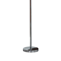 Finn 63 Inch Glamorous Floor Lamp, Rose Accent Shade, 100W, Yellow, Silver - BM279105