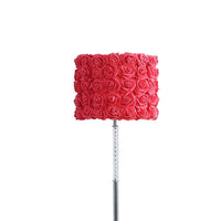 Finn 63 Inch Glamorous Floor Lamp, Rose Accent Shade, 100W, Pink, Silver - BM279106