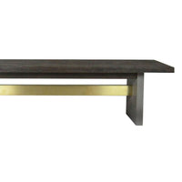 Cid Coe 71 Inch Modern Dining Bench, Wood Seat, Concrete Base, Gray - BM279472