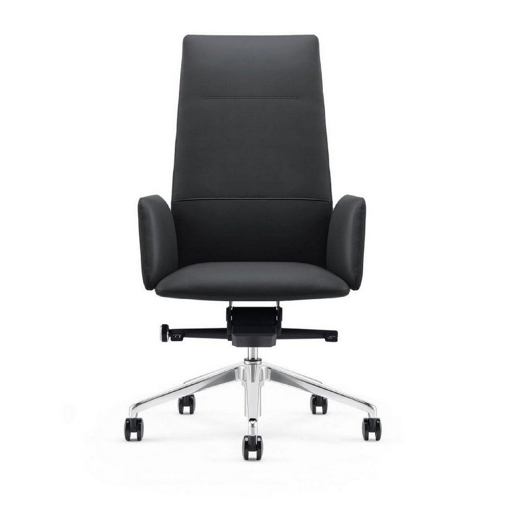Benzara Cid 24 Inch Modern Office Chair, Knee Tilt, Sleek Tall Back ...
