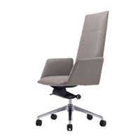 Cid 24 Inch Modern Office Chair, Knee Tilt, Sleek Tall Back, Gray - BM279513