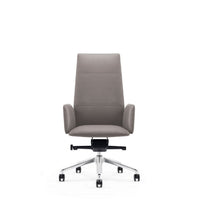 Cid 24 Inch Modern Office Chair, Knee Tilt, Sleek Tall Back, Gray - BM279513