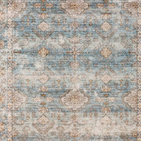 Mia 7 x 5 Medium Soft Fabric Floor Area Rug, Vintage Two Tone Border Design - BM279706