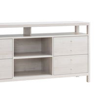 60 Inch Modern Sideboard Buffet Console Cabinet, 4 Drawers, Wood, White Oak - BM279752