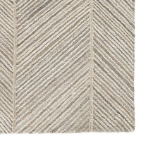 Kaye 10 x 7 Modern Area Rug, Soft Fabric Dotted Gray Brown Chevron, Large - BM280123