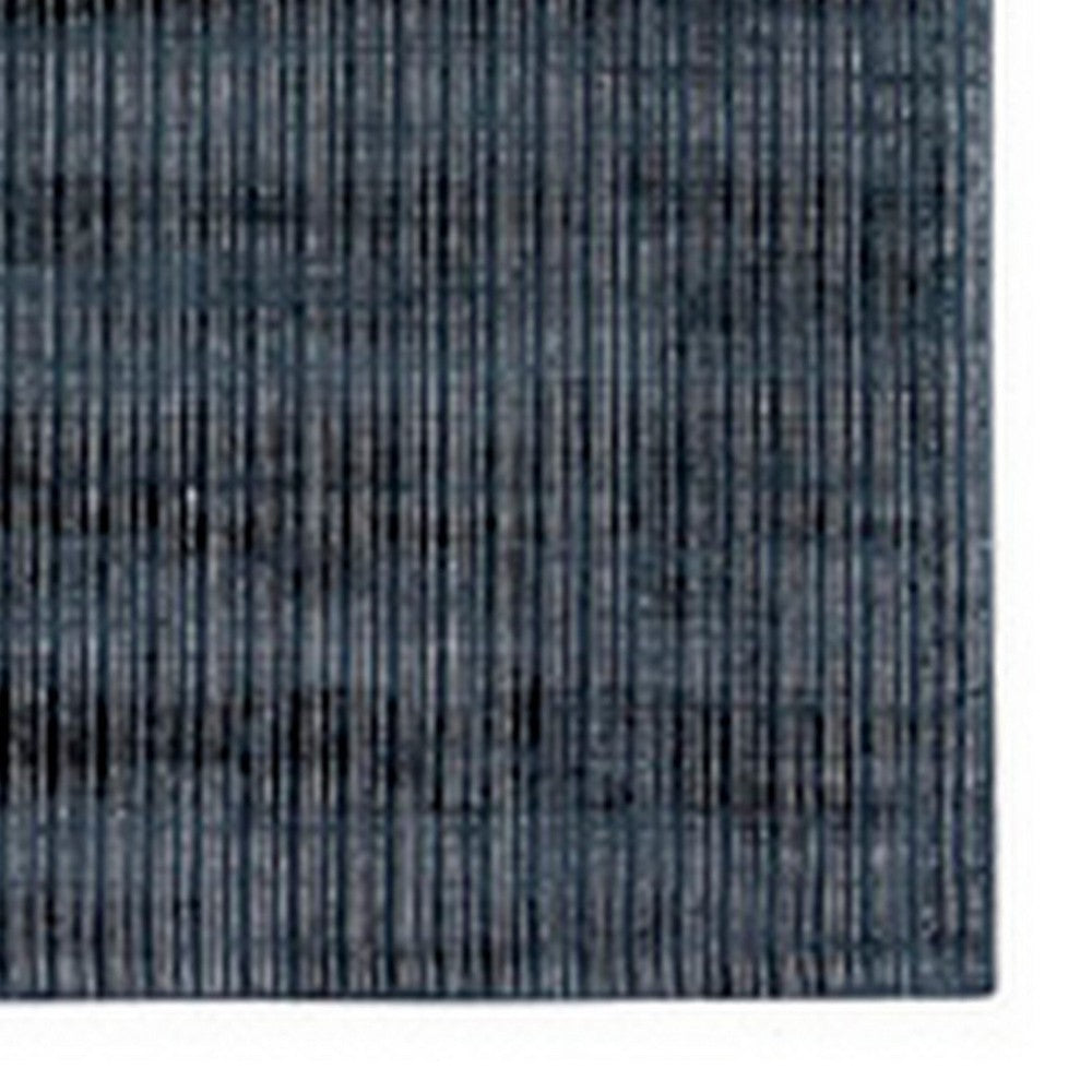 7 x 5 Modern Area Rug, Dark Textured Pattern, Soft Fabric, Navy Blue - BM280126