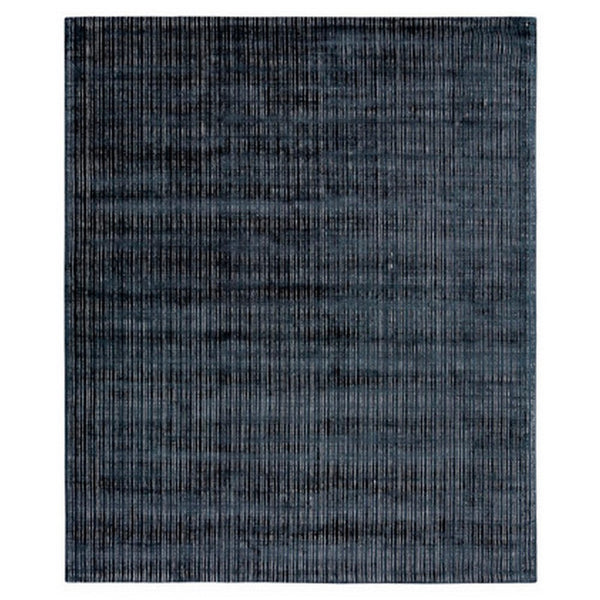 7 x 5 Modern Area Rug, Dark Textured Pattern, Soft Fabric, Navy Blue - BM280126