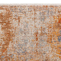 5 x 8 Modern Area Rug, Abstract Paint Art Design, Soft Fabric, Orange Brown - BM280132