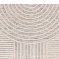 5 x 7 Modern Area Rug, Simple Geometric Design, Soft Fabric, Cream, Gray - BM280133