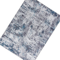 Keli 5 x 7 Modern Area Rug, Abstract Art Design, Soft Fabric, Gray, Blue - BM280142