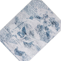 Lexi 5 x 7 Modern Area Rug, Abstract Art Design, Soft Fabric, Blue, Gray - BM280168