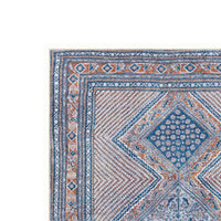 Nia 5 x 7 Washable Soft Area Rug, Ornate, Border, Medium, Cornflower Blue - BM280178