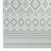 Xyla 8 x 10 Soft Area Rug, Geometric Design, Tribal, Large, Cream, Green - BM280181