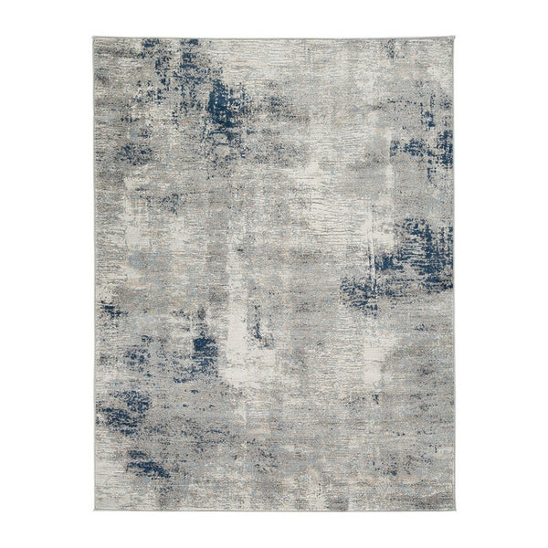 Vin 5 x 7 Vintage Floor Area Rug, 8mm, Medium, Washed Gray, Blue, Ivory - BM280201