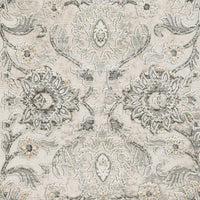 Aza 5 x 7 Floor Area Rug, Damask Floral, 9mm, Medium, Sage Green, Cream - BM280205