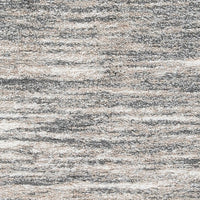 Zeni 5 x 7 Modern Area Rug, Smokey Lined Design, Soft Fabric, Ivory, Beige - BM280226